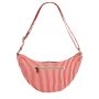 Sac banane Andréa 32 cm Rayures fines rouge