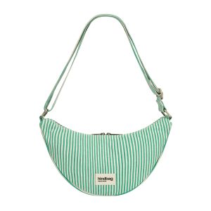 Sac banane Andréa 32 cm Rayures fines vert