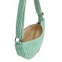 Sac banane Andréa 32 cm Rayures fines vert