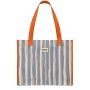 Sac shopping Claude 40 cm Rayures Large Bleu