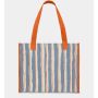 Sac shopping Claude 40 cm Rayures Large Bleu