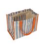 Sac shopping Claude 40 cm Rayures Large Bleu