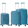 Lot de 3 valises rigides M65103 Extensibles 55, 67 et 77 cm Aqua blue