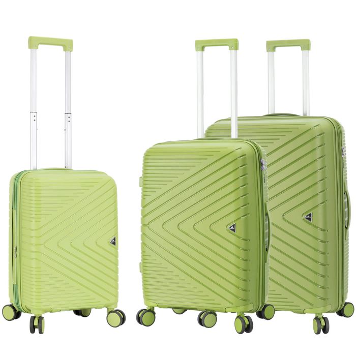 Lot de 3 valises rigides M65103 Extensibles 55, 67 et 77 cm Apple green
