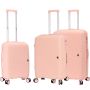 Lot de 3 valises rigides M65103 Extensibles 55, 67 et 77 cm Rose