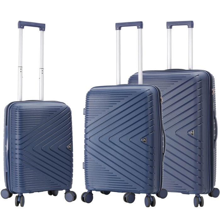 Lot de 3 valises rigides M65103 Extensibles 55, 67 et 77 cm Navy