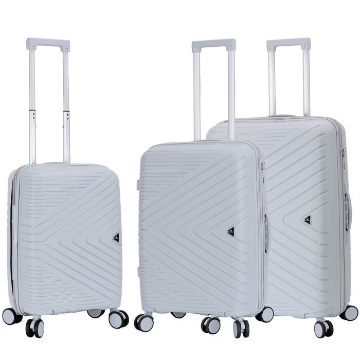 Lot de 3 valises rigides M65103 Extensibles 55, 67 et 77 cm Grey