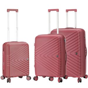 Lot de 3 valises rigides M65103 Extensibles 55, 67 et 77 cm Wine