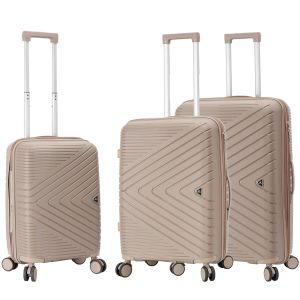 Lot de 3 valises rigides M65103 Extensibles 55, 67 et 77 cm Taupe