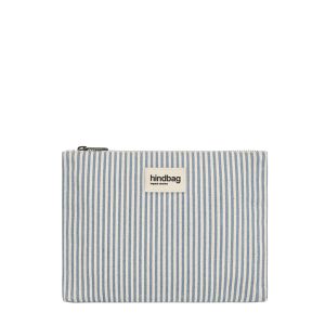 Pochette Ema 25 cm Rayures Fines Bleu
