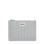 Pochette Ema 25 cm Rayures Fines Bleu