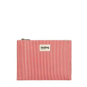 Pochette Ema 25 cm Rayures Fines Rouge