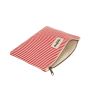 Pochette Ema 25 cm Rayures Fines Rouge