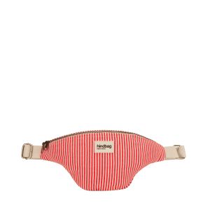 Sac banane Olivia 32 cm Rayures Fines Rouge