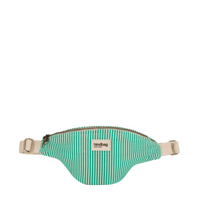 Sac banane Olivia 32 cm Rayures Fines Vert