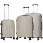Lot de 3 valises rigides 62103 55, 67 et 77 cm Champagne