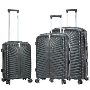Lot de 3 valises rigides 62103 55, 67 et 77 cm Noir
