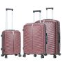 Lot de 3 valises rigides 62103 55, 67 et 77 cm Aubergine