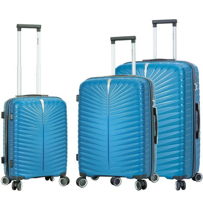 Lot de 3 valises rigides 62103 55, 67 et 77 cm Teal blue