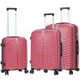 Lot de 3 valises rigides 62103 55, 67 et 77 cm Rouge