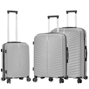 Lot de 3 valises rigides 62103 55, 67 et 77 cm Grey