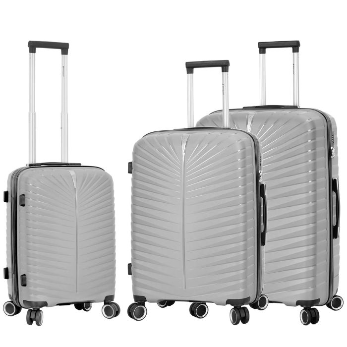 Lot de 3 valises rigides 62103 55, 67 et 77 cm Grey