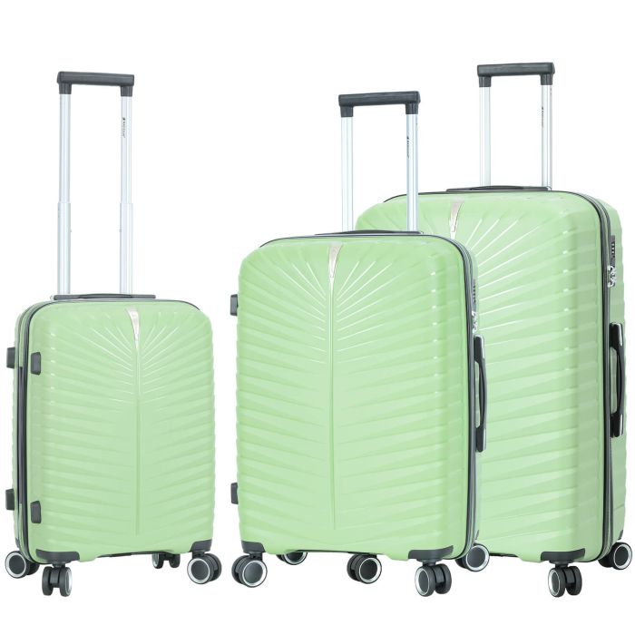 Lot de 3 valises rigides 62103 55, 67 et 77 cm Apple green