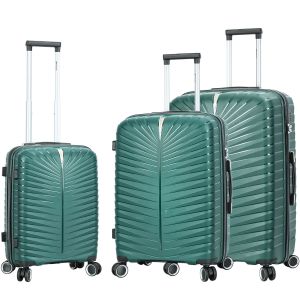 Lot de 3 valises rigides 62103 55, 67 et 77 cm Dark green