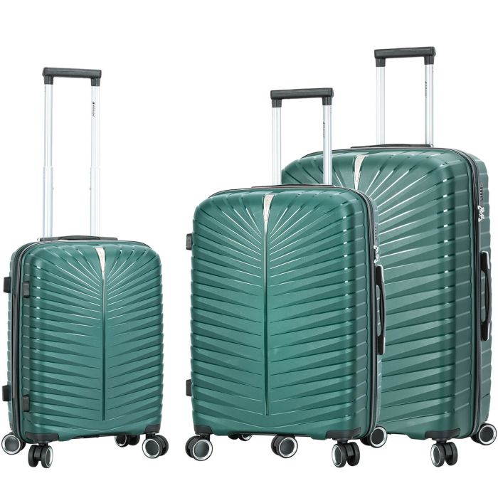 Lot de 3 valises rigides 62103 55, 67 et 77 cm Dark green