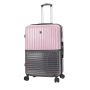 Lot de 3 valises rigides 65303 Extensible et coque bicolore 55, 66 et 76 cm Rose