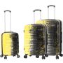 Lot de 3 valises rigides 65203 Extensible et coque bicolore 55, 66 et 76 cm Black