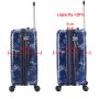 Lot de 3 valises rigides 65203 Extensible et coque bicolore 55, 66 et 76 cm Bleu