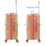 Lot de 3 valises rigides 65203 Extensible et coque bicolore 55, 66 et 76 cm Orange
