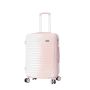 Lot de 3 valises rigides 65203 Extensible et coque bicolore 55, 66 et 76 cm Rose