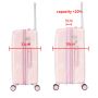 Lot de 3 valises rigides 65203 Extensible et coque bicolore 55, 66 et 76 cm Rose
