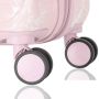 Lot de 3 valises rigides 65203 Extensible et coque bicolore 55, 66 et 76 cm Rose