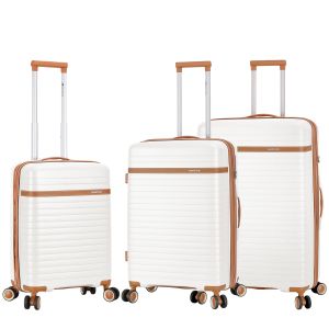 Lot de 3 valises rigides 63703 Extensibles 55, 66 et 76 cm Milky