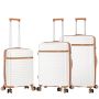 Lot de 3 valises rigides 63703 Extensibles 55, 66 et 76 cm Milky