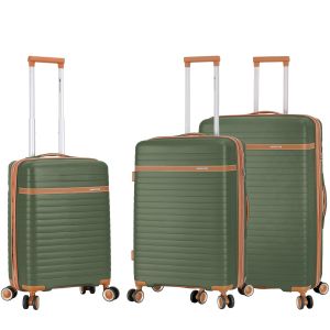 Lot de 3 valises rigides 63703 Extensibles 55, 66 et 76 cm Kakhi