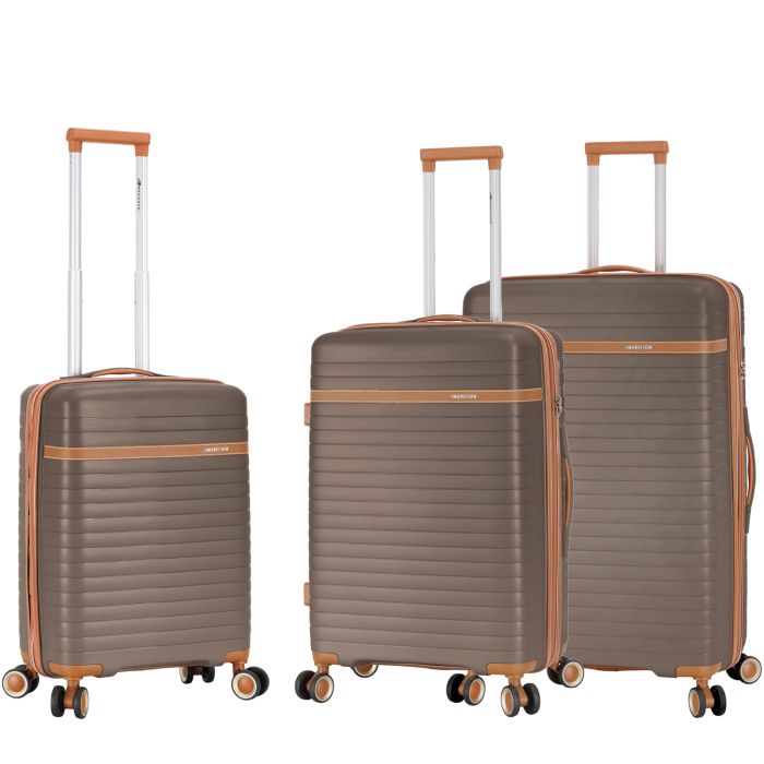 Lot de 3 valises rigides 63703 Extensibles 55, 66 et 76 cm Coffee