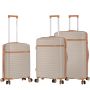 Lot de 3 valises rigides 63703 Extensibles 55, 66 et 76 cm Champagne