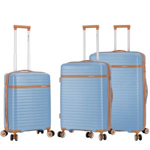 Lot de 3 valises rigides 63703 Extensibles 55, 66 et 76 cm Bleu