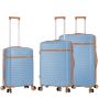 Lot de 3 valises rigides 63703 Extensibles 55, 66 et 76 cm Bleu