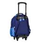 Sac à dos à roulettes scolaire T46142 Foot 48 cm Bleu