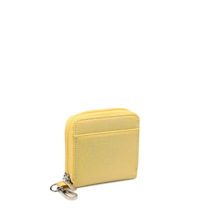 Porte-monnaie à paillettes 10 cm Irisé jaune