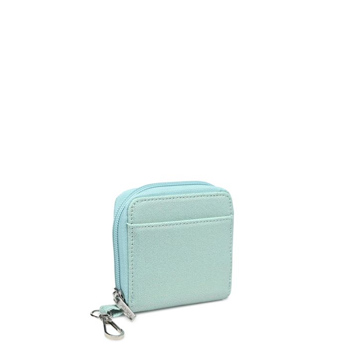 Porte-monnaie à paillettes 10 cm Irisé bleu