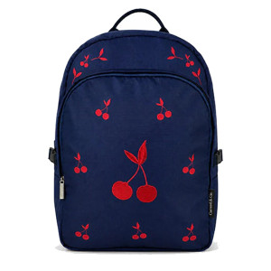 Grand sac à dos Velvet Cherries 42 cm Bleu