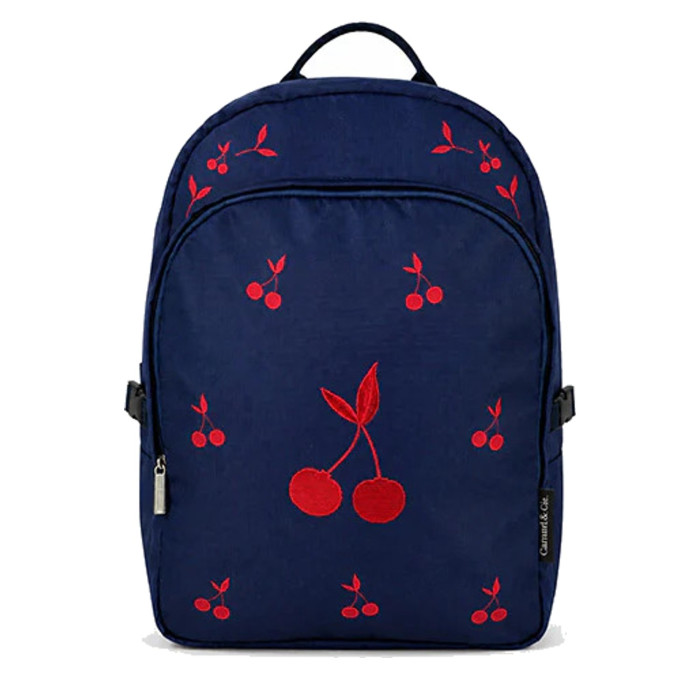 Grand sac à dos Velvet Cherries 42 cm Bleu
