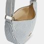 Sac banane Andréa 32 cm Rayures fines bleu