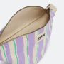 Sac banane Olivia 32 cm Rayures vert et parme